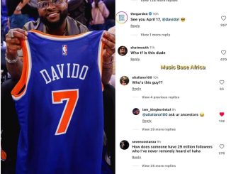 “Who is this guy? Never heard of him” – Americans troll NBA on Instagram for posting photos of Davido.