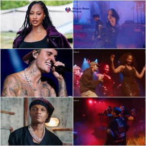 American singer Justin Bieber and Wizkid gave Tems a surprise entry at her Coachella show last night in Los Angeles (Video)