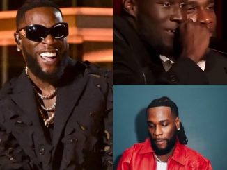 Fans tremble in disbelieve as Burna Boy couldn't read the Teleprompter during an award presentation in the UK (Video)