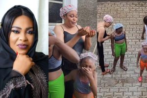 Shola Kosoko relives her childhood memories as she enjoys a fun time in the rain with her children
