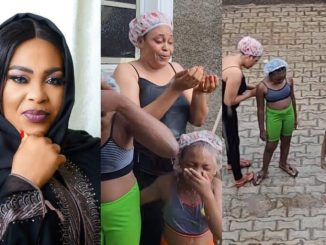 Shola Kosoko relives her childhood memories as she enjoys a fun time in the rain with her children
