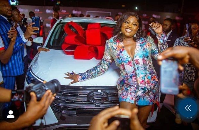 Rich getting richer" - Outrage as Funke Akindele receives brand new car gift for The success of crossing BILLION on her movie "A TRIBE CALLED JUDAH"