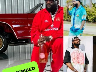 "Davido is a king and he's Blessed. He literally made me feel Brôke. Don't hate ,tap from his Blessing" ~Rick Ross